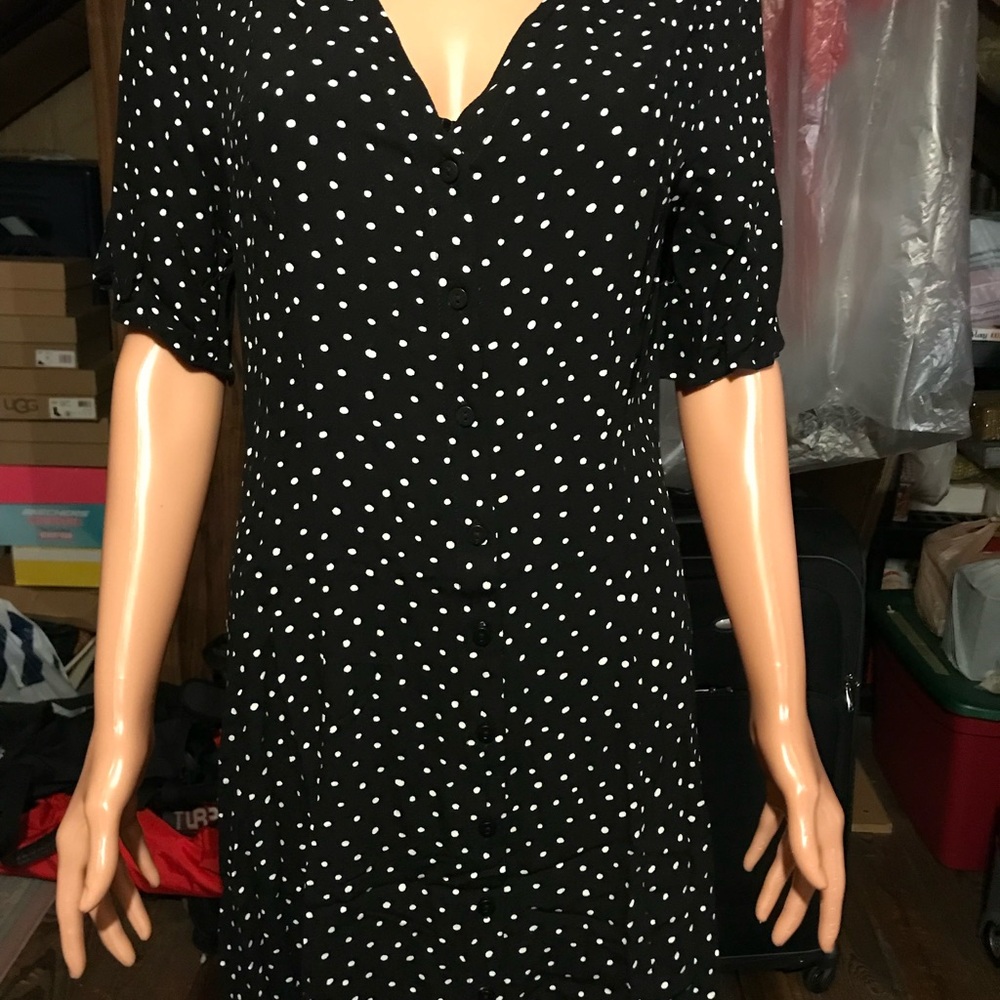 NWT Polka Dot Black Dress by Monki